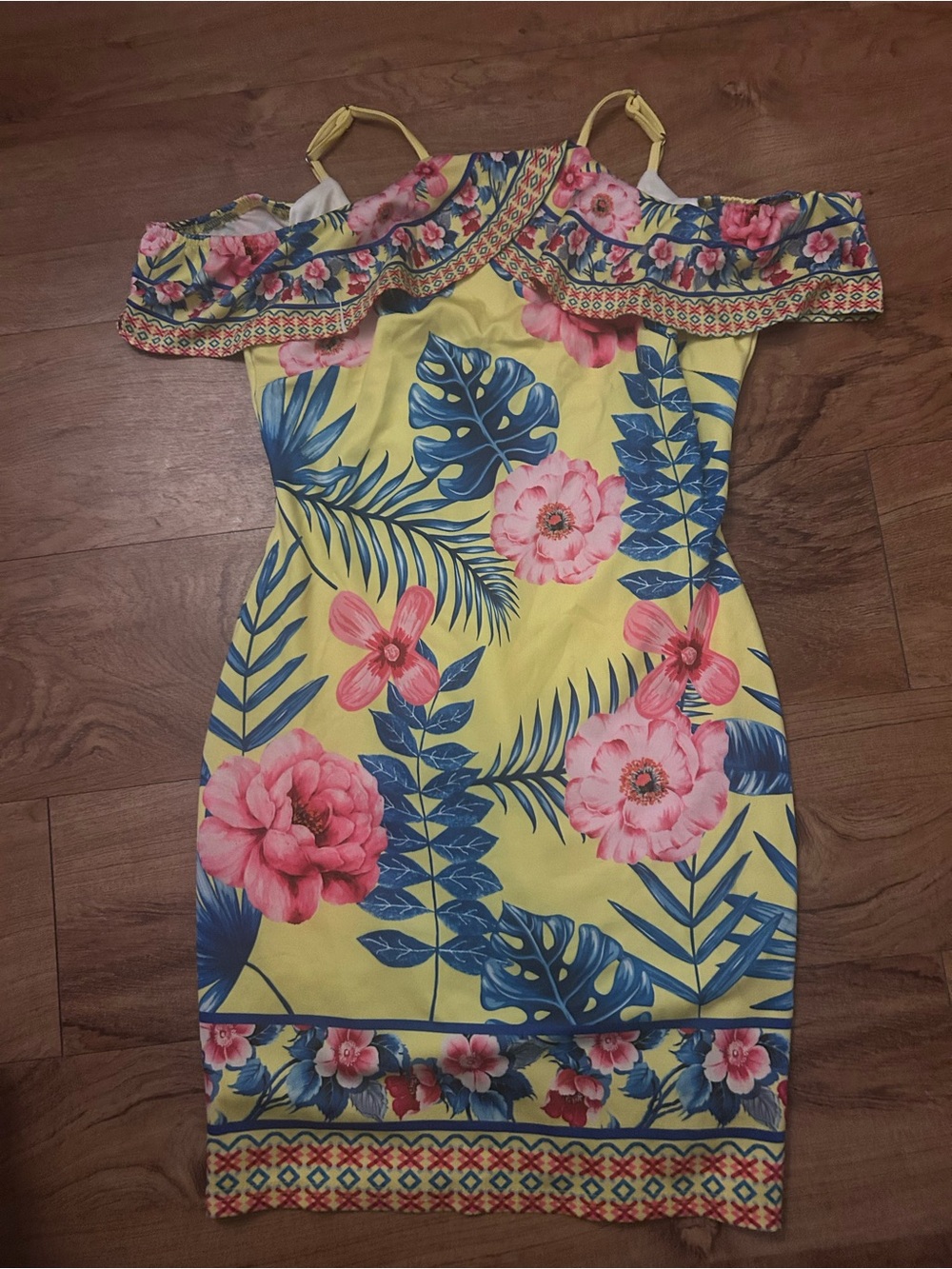 5 for $25 Floral Off-Shoulder Yellow Summer Dress